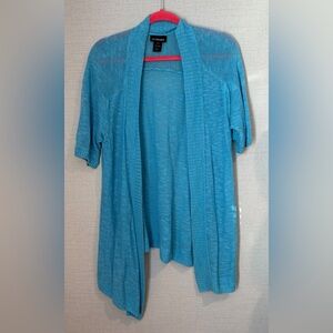 Women’s Size 14/16 Lane Bryant Blue Open Front Knit Cardigan